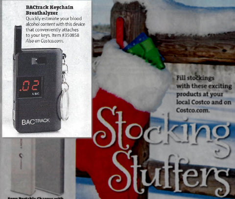 BACtrack Keychain in December Costco Connection