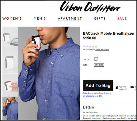 BACtrack Mobile in Urban Outfitters