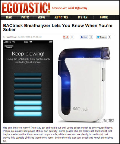 More Praise for BACtrack Mobile from Egotastic