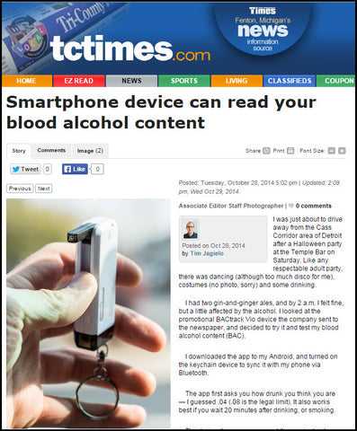 Tri-County Times Tests the BACtrack Vio