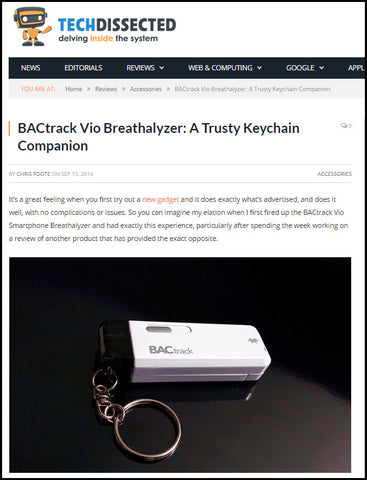 BACtrack Vio Smartphone Breathalyzer--a Life Saver, Says Tech Dissected