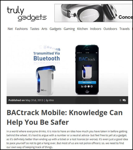 BACtrack Mobile Featured in Truly Gadgets