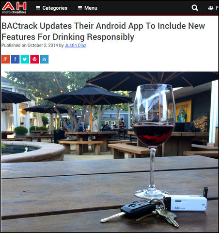 Android Headlines Covers the New BACtrack App Update