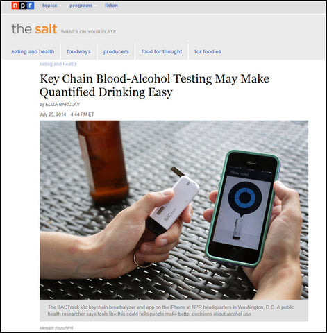 NPR Features BACtrack Vio Smartphone Breathalyzer