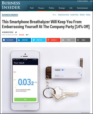 Business Insider Suggests BACtrack Vio for Success