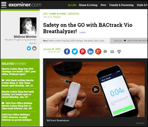 BACtrack Vio Takes Over Examiner.com