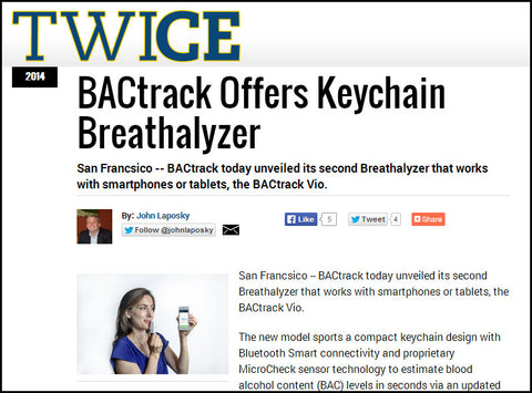 Twice Posts an Informative Review of the BACtrack Vio