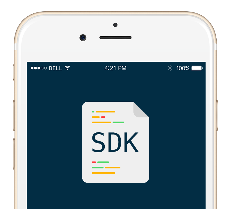 iPhone showing a BACtrack SDK code card